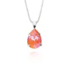 Mini Drop Halsband / Orange Glow Delite (Rhodium)>Caroline Svedbom Sale