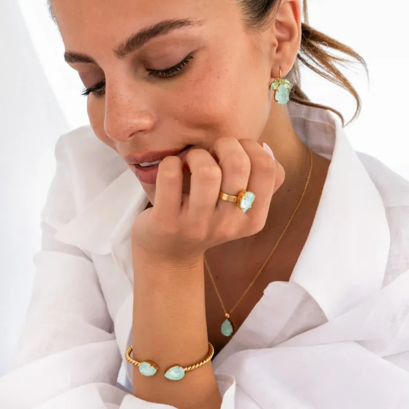Mini Drop Halsband / Soft Mint (Guld)>Caroline Svedbom Hot