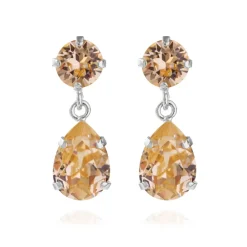 Mini Drop Örhängen Rhodium / Light Peach>Caroline Svedbom New