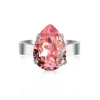 Mini Drop Ring Rhodium / Light Rose>Caroline Svedbom Online