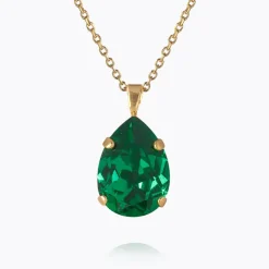 Mini Drop Halsband / Majestic Green (Guld)>Caroline Svedbom Online