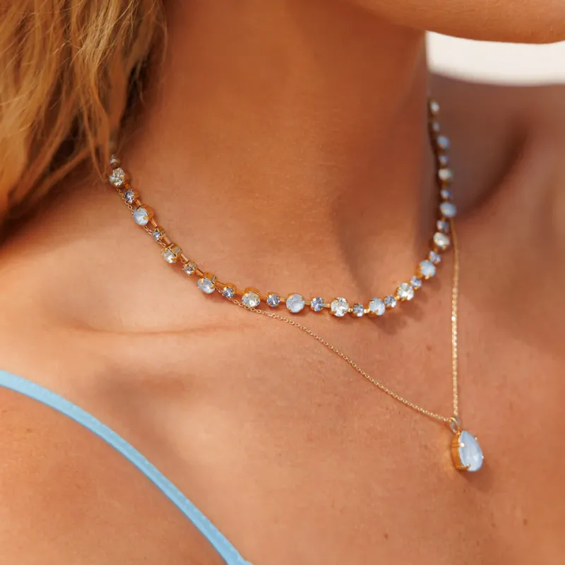 Caroline Svedbom Mini Drop Halsband / Sky Ignite (Guld)>Caroline Svedbom Halsband Sale