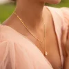 Mini Drop Halsband/ Ivory Cream Delite (Rhodium)>Caroline Svedbom Discount