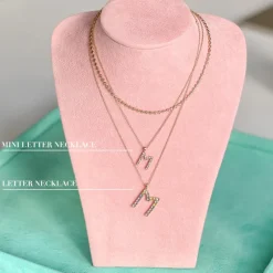 Mini Letter S Halsband (Rhodium)>Caroline Svedbom Clearance