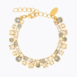 Caroline Svedbom Mini Pomona Armband, Black Golden Combo – Guld>Caroline Svedbom Armband Outlet