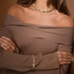 Caroline Svedbom Mini Pomona Armband, Black Golden Combo – Guld>Caroline Svedbom Armband Outlet