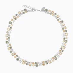 Mini Pomona Halsband, Black Golden Combo – Rhodium>Caroline Svedbom