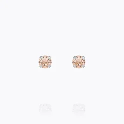Mini Stud Örhängen/ Light Peach (Rhodium)>Caroline Svedbom
