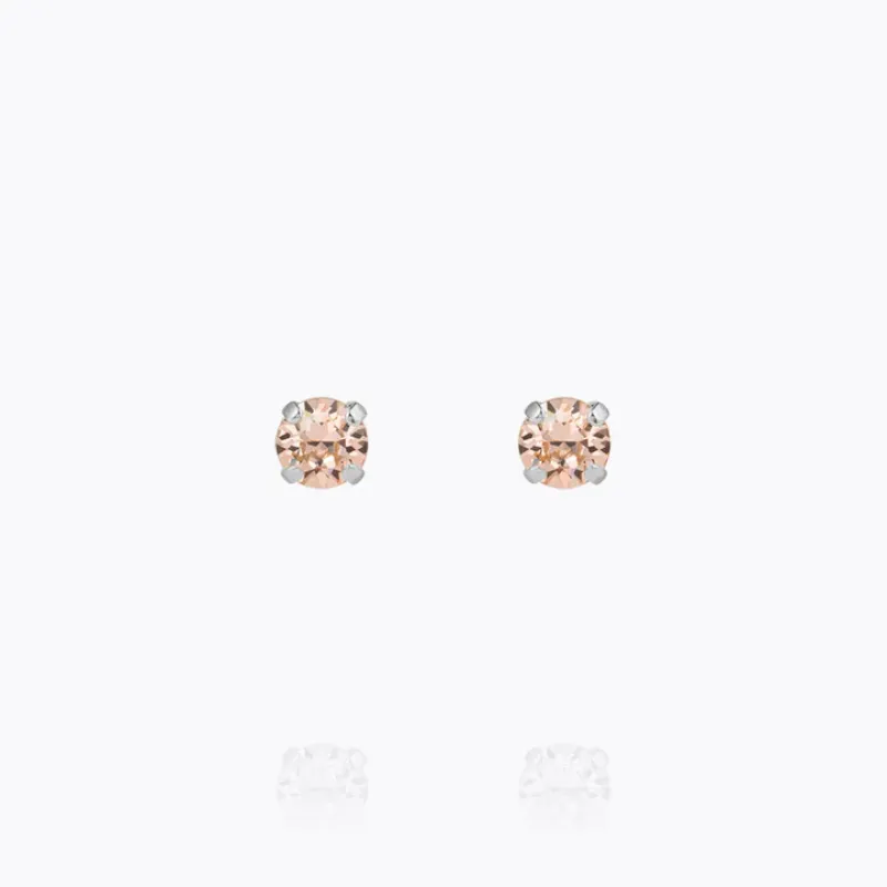 Mini Stud Örhängen/ Light Peach (Rhodium)>Caroline Svedbom