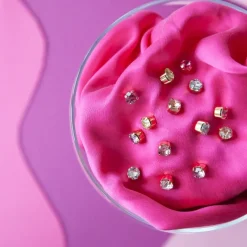 Mini Stud Örhängen/ Light Azore (Rhodium)>Caroline Svedbom Outlet