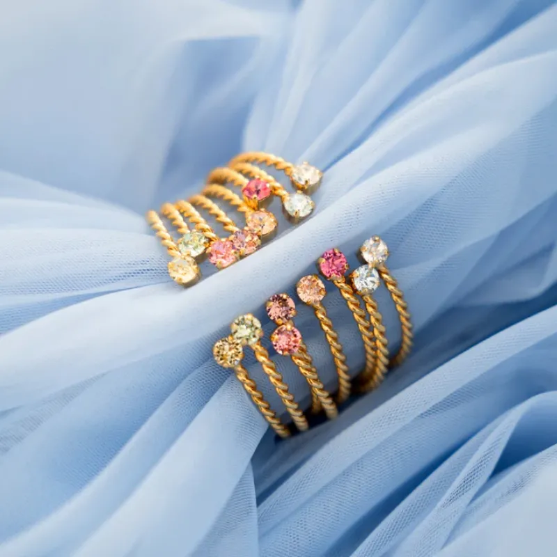 Caroline Svedbom Mini Twisted Armband/ Light Azore (Guld)>Caroline Svedbom Armband Discount