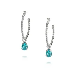 Nani Örhängen Rhodium / Light Turquoise>Caroline Svedbom Best