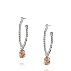 Nani Örhängen Rhodium / Vintage Rose>Caroline Svedbom Clearance