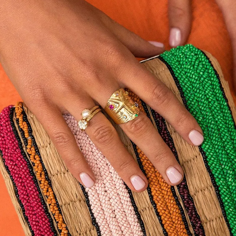 Natti Ring Guld Crystal>Caroline Svedbom Outlet
