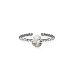 Niki Ring Rhodium / Crystal>Caroline Svedbom Best