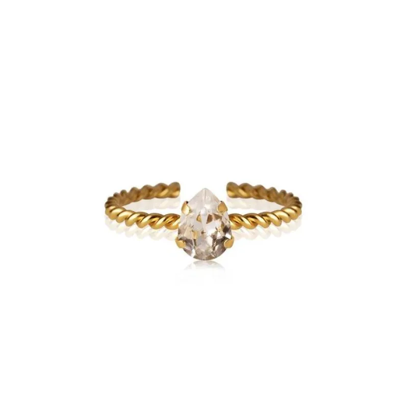 Niki Ring Guld / Crystal>Caroline Svedbom New
