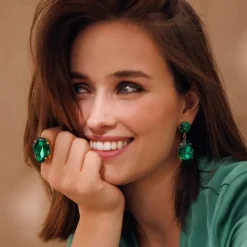 Perfect Drop Ring / Majestic Green (Guld)>Caroline Svedbom Sale