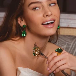 Perfect Drop Ring / Majestic Green (Guld)><noscript><img width=