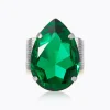 Perfect Drop Ring / Majestic Green (Rhodium)>Caroline Svedbom Clearance