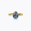 Petite Drop Ring, Denim Blue – Guld>Caroline Svedbom Clearance