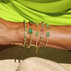 Caroline Svedbom Petite Drop Armband / Citrus Green (Rhodium)>Caroline Svedbom Armband Online