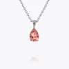 Petite Drop Halsband / Rose Peach (Rhodium)>Caroline Svedbom Online