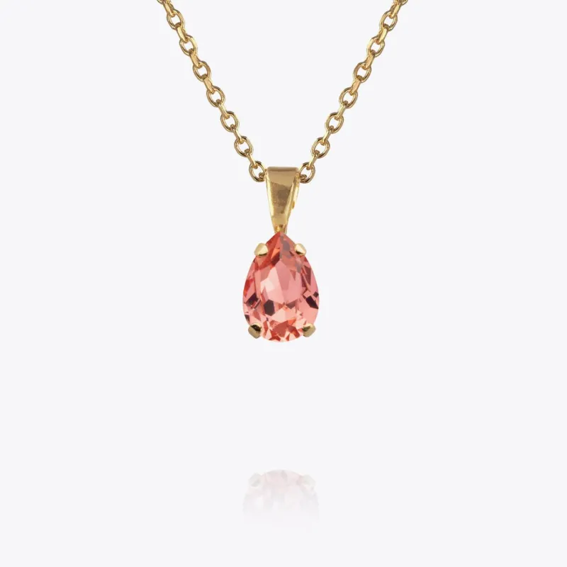 Petite Drop Halsband / Rose Peach (Rhodium)>Caroline Svedbom Online
