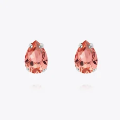 Petite Drop Stud Örhängen / Rose Peach (Rhodium)>Caroline Svedbom