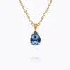Petite Drop Halsband, Denim Blue – Guld>Caroline Svedbom New