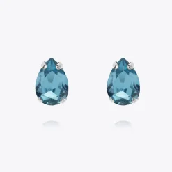 Petite Drop Stud Örhängen / Aquamarine (Rhodium)>Caroline Svedbom Best