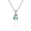 Petite Drop Halsband / Chrysolite (Rhodium)>Caroline Svedbom Online
