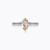 Petite Navette Ring / Light Silk (Rhodium)>Caroline Svedbom Sale