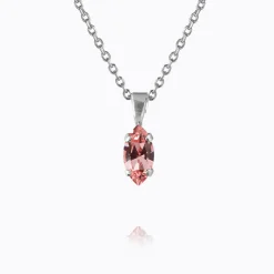 Caroline Svedbom Petite Navette Halsband/ Light Rose (Rhodium)>Caroline Svedbom Halsband Online