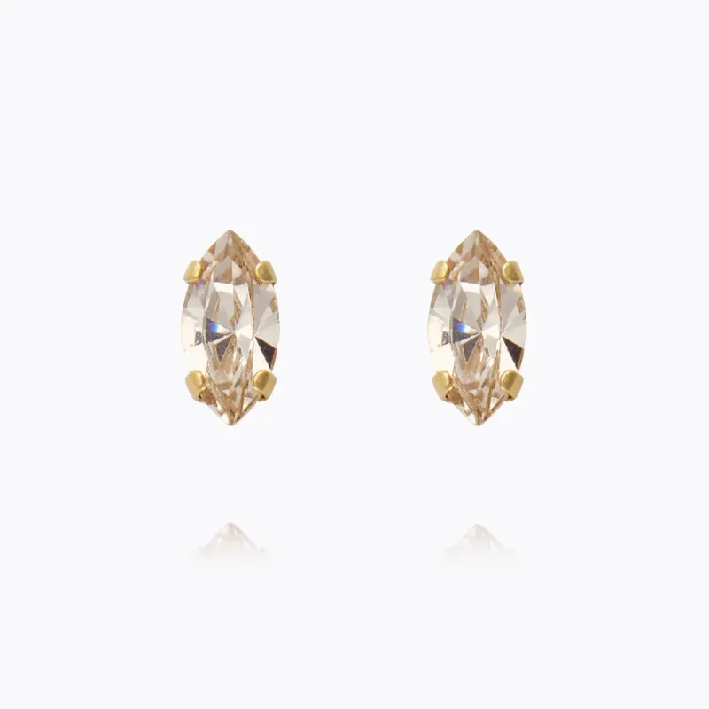 Petite Navette Örhängen / Light Silk (Guld)>Caroline Svedbom