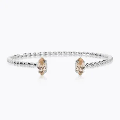 Caroline Svedbom Petite Navette Armband / Light Silk (Rhodium)>Caroline Svedbom Armband Outlet