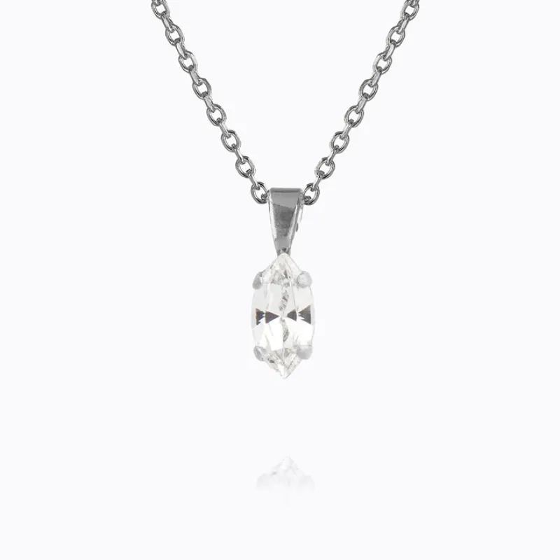 Petite Navette Halsband / Crystal (Rhodium)>Caroline Svedbom Discount