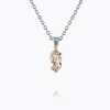 Petite Navette Halsband / Light Silk (Rhodium)>Caroline Svedbom Outlet