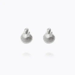 Petite Shell Örhängen / Crystal (Rhodium)>Caroline Svedbom Best