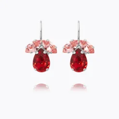 Petite Timo Örhängen / Scarlet Combo (Rhodium)>Caroline Svedbom Best