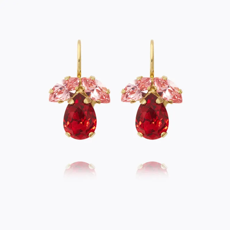 Petite Timo Örhängen / Scarlet Combo (Guld)>Caroline Svedbom Online
