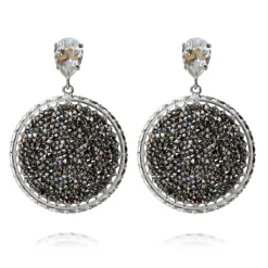 Örhängen Alexandra Crystal Rocks Metallic Light (Rhodium)>Caroline Svedbom New
