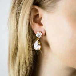 Örhängen Classic Drop Golden Shadow (Rhodium)><noscript><img width=