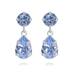 Örhängen Mini Drop Light Sapphire (Rhodium)>Caroline Svedbom Discount