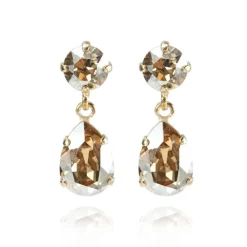 Örhängen Mini Drop Golden Shadow (Guld)>Caroline Svedbom Discount