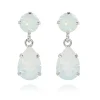 Örhängen Mini Drop White Opal (Rhodium)>Caroline Svedbom New