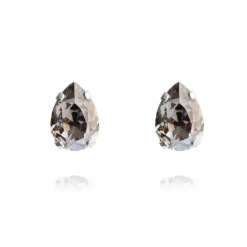 Örhängen Petite Drop Stud Black Diamond (Rhodium)>Caroline Svedbom Outlet
