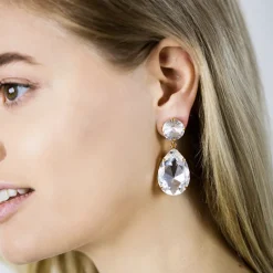 Örhängen Perfect Drop Crystal (Guld)>Caroline Svedbom Online