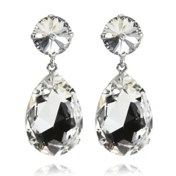 Örhängen Perfect Drop Crystal (Rhodium)>Caroline Svedbom Clearance