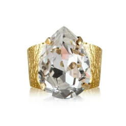 Ring Classic Drop Crystal (Guld)>Caroline Svedbom Hot