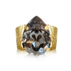 Ring Classic Drop Black Diamond (Guld)>Caroline Svedbom Clearance